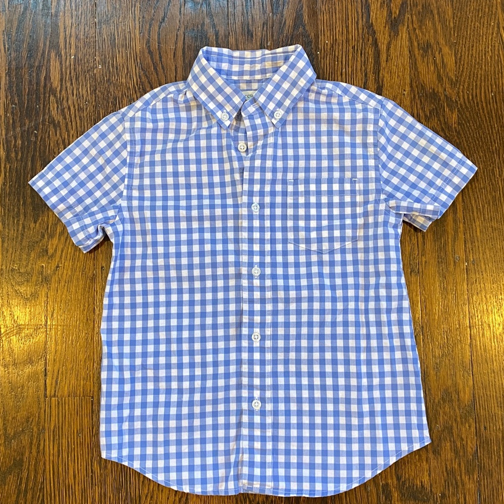 Crewcuts Blue and White Gingham Shirt